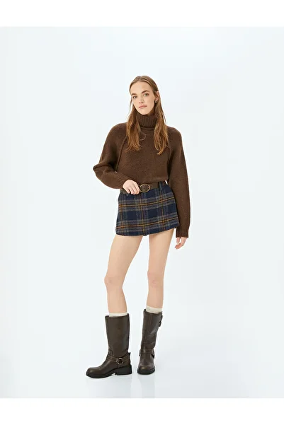 Koton Turtleneck Stitching Detail Long Sleeve Knitwear Sweater