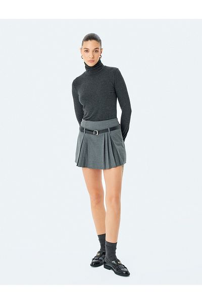 Koton X Melis Ağazat - Slim Fit Long Sleeve Turtleneck Tee
