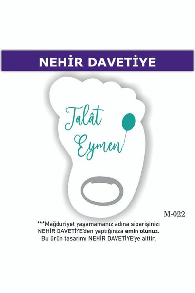 Nehir (10 ADET) AYAK AÇACAK MAGNET-YENİ DOĞAN,6AY KINASI, NİŞAN,NİKAH,SÖZ,KIN...