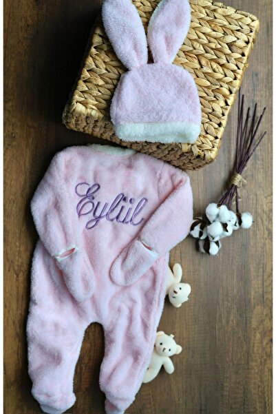 tinykiddesign Bebek Welsoft Tavşan Kulaklı Tulum Ve Şapka Yumuşak Tulum Kişiy...