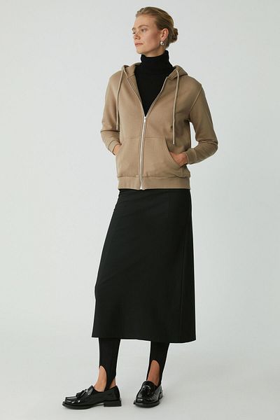 ETHIQUET Modest Cherish Damen-Sweatshirt mit Fleecefutter, weichem, dickem Stoff, Kapuze und Reißverschluss