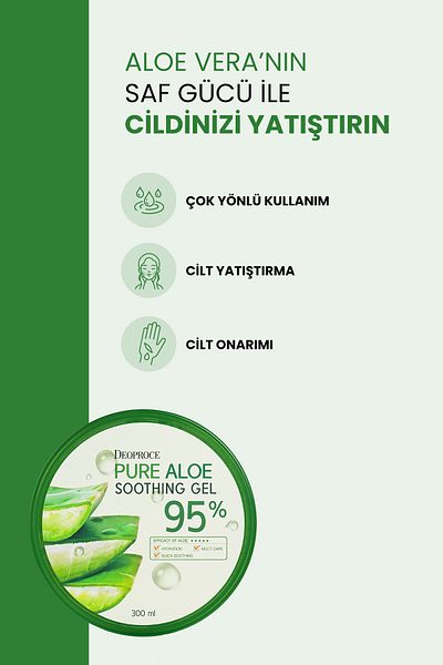 DEOPROCE Aloe 95 300ml - Face and Body Soothing Gel