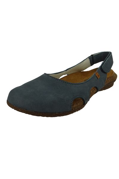 El Naturalista N413 Wakataua Damen Leder Sandale Vaquero Blau
