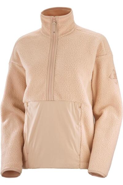 Salomon Snowshelter Teddy Hz W Kadın Yün Sweatshırt Ebony/heather/