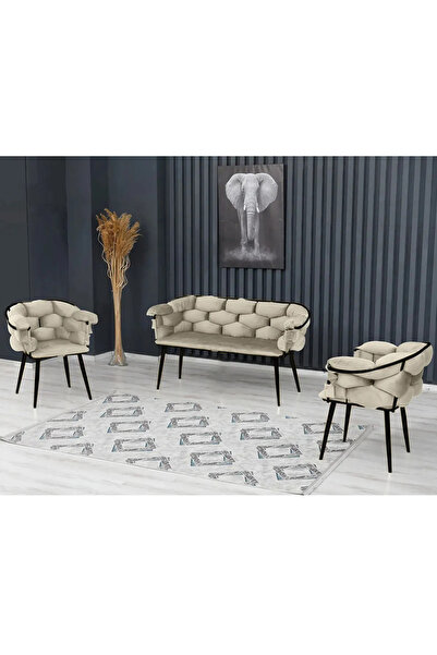 Rozexi Balon Çay Seti Takımı Koltuk Takımı Oturma Odası Kafe Antre Hol Ofis 2...