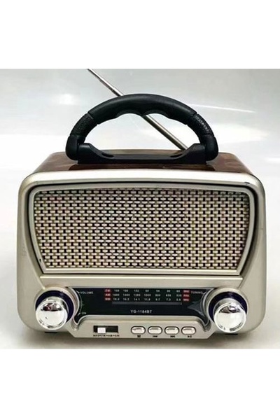 ROZIA Rozıa Retro Radyo FM/AM/SW Antika Tarzı, Düğmeli Nostaljik Radyo YG-1184BT