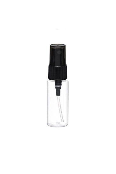 Güvenç Ambalaj 100 Adet - 20ml Plastik Mini Boş Şeffaf Pet Sprey Şişe - Siyah...