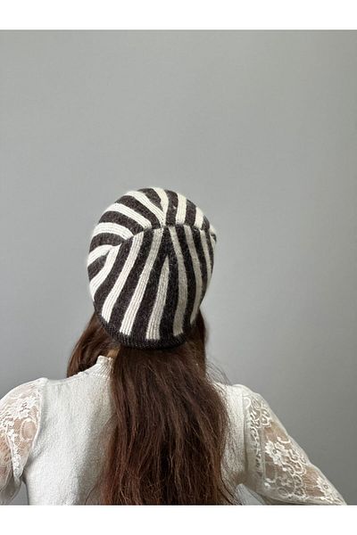Gönülden Tasarım Unisex Striped Cashmere Beret
