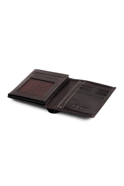 Necati Çanta Мъжки портфейл с държач за карти от естествена кожа