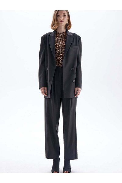 RİVUS Black Padded Blazer Jacket