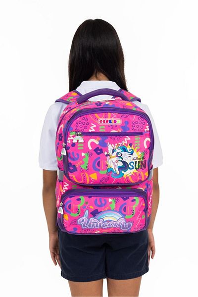Necati Çanta Multi-Compartment Primary School Backpack and Lunchbag with Unicorn Figure