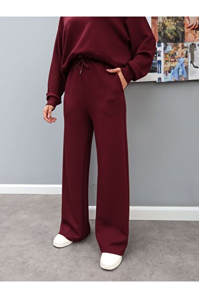 ESRAHELVACI Burgundy Modal Tracksuit