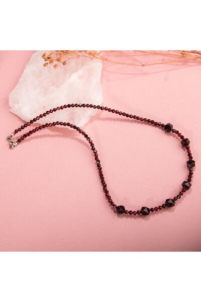 OSMANLI DOĞAL TAŞ Lal Doğal Taş Gümüş Kolye