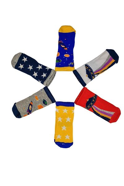 Defne Baby 6 Pairs of Cotton Baby Boy and Child Socks