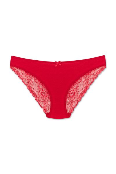 HNX Red Back Half Lace Women's Panties 3-Piece