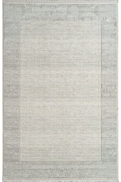 Royal Halı Royal Halı Kim Royal KC03A Krem Gri Akrilik Yumuşak Dokulu Modern Çerçeveli Halı
