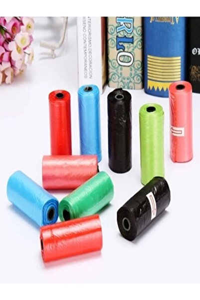 Özasya AVM 4 Rulo/60 Parça Renkli Bebek Bezi Çöp Poşeti, Kullan At Poşet Seti, Atık Torbası, Plastik Poşet