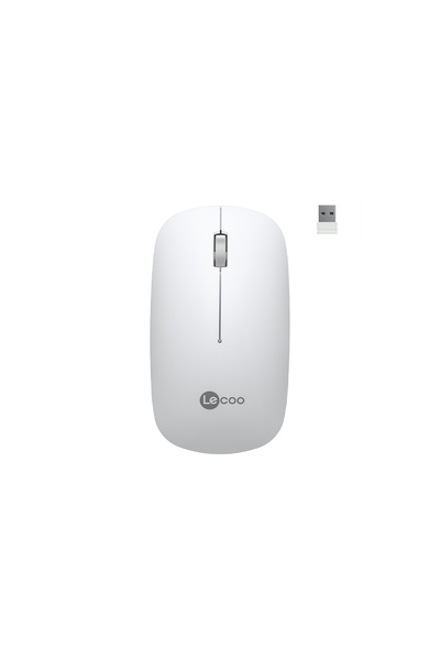 Lecoo Ws214 Kablosuz 1200dpı 3 Tuşlu Sessiz Dizüstü, Pc, Mac Için, Usb Alıcı Ile Optik Mouse Beyaz