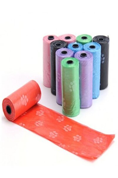 Özasya AVM 4 Rulo/60 Parça Renkli Bebek Bezi Çöp Poşeti, Kullan At Poşet Seti, Atık Torbası, Plastik Poşet