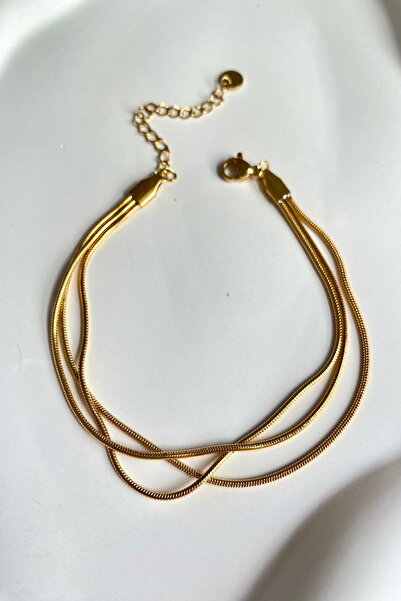 DEMOKAN سوار نسائي من الفولاذ مكون من 3 قطع