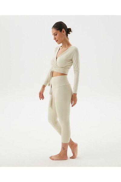 Ayma Active Κρέμα Ψηλόμεση 3/4 Capri Ecovero ™   Υψηλής ποιότητας υφασμάτινο κολάν διπλής στρώσης
