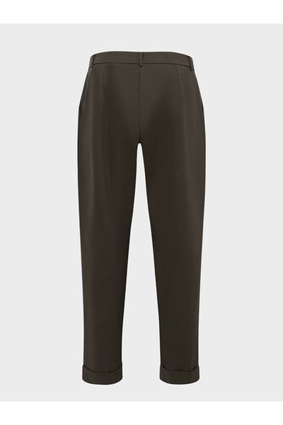 RİVUS Front Pleated Double Leg Loose Fitting Trousers - Khaki