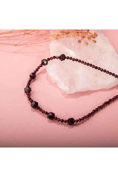 OSMANLI DOĞAL TAŞ Lal Doğal Taş Gümüş Kolye