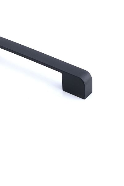 Badem10 Radus Mâner metalic negru 128 mm -12,8 cm Mobilier Bucătărie Sertar Dulap Mânere dulap Mâner
