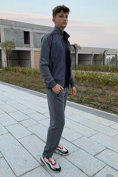 Remsa Spor Ανδρική φόρμα γκρι - Lycra Combed Cotton