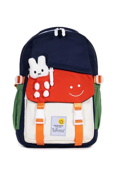 Necati Çanta Multi-Compartment Backpack with Cute Teddy Bear Figure