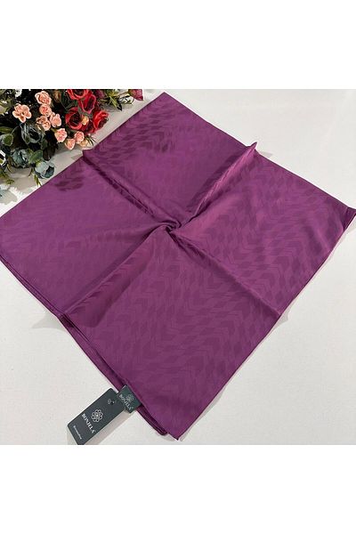 Bonjela Μαλακό βαμβακερό κασκόλ Lux Jacquard Plum - JPB0203