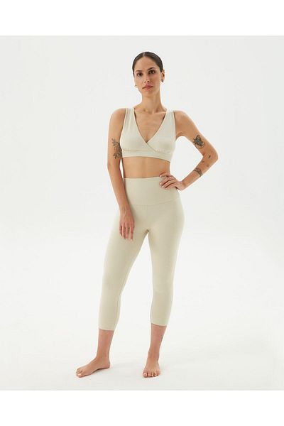 Ayma Active Κρέμα Ψηλόμεση 3/4 Capri Ecovero ™   Υψηλής ποιότητας υφασμάτινο κολάν διπλής στρώσης
