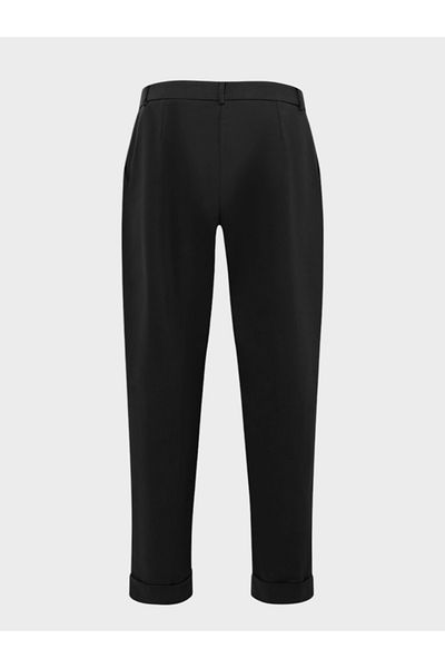 RİVUS Front Pleated Double Leg Loose Fitting Trousers - Black