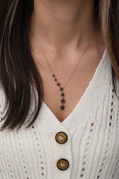 Nereze 925 Ayar Samanyolu Yıldız Kolye Kadın Gümüş Kolye