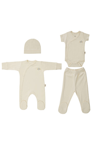 softnbej Softy Ecru 4-piece Organic Cotton Hospital Discharge Set