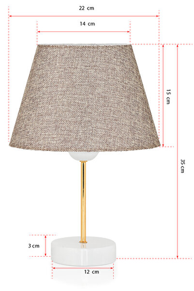 Emg DesiGn Set of 2 Lampshades - Nightstand Top, Living Room Hall for Bedroom and Children's Room