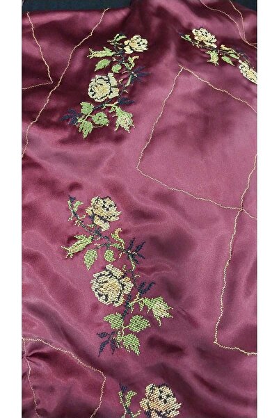 Papatyam Makine İşi Çeyizlik Seccade/Altı Elyaflı Saten Seccade/70 x 120 cm