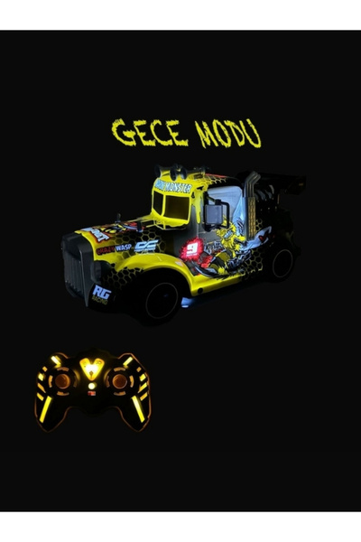 TUENGİ STORE Uzaktan Kumandalı Şarjlı Full Fonksiyon Drift Yapan Duman Atan Araba Kumandası Işıklı Truck Tır