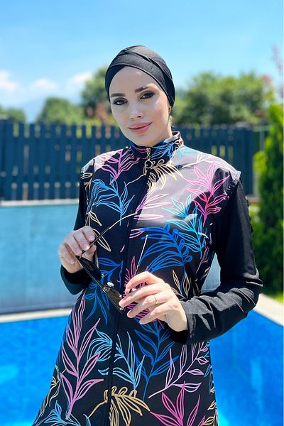 Remsa Mayo Vollständig bedeckter Hijab-Badeanzug R4404 Yaren