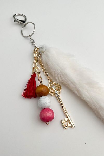Modex Colorful Key Figured Feather Bag Accessory (17cm)