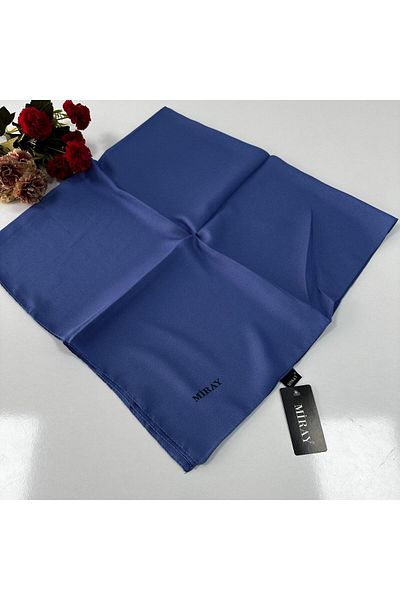 MİRAY Μαντίλι Miray Απλό Κρυστάλλινο Κρεπ Indigo LTA0612
