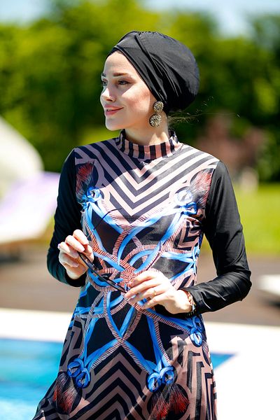 Remsa Mayo Full Covered Hijab Swimsuit - Rope Design