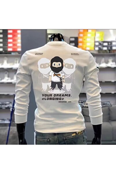Drippy Muški zimski džemper - Pamuk, japanski crtani print, topli dugi rukav ...