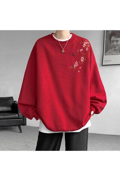 Drippy Işlemeli Sweatshirt adam kazaklar yeni tişörtü Harajuku uzun kollu kore giyim yorumları birço Siyah