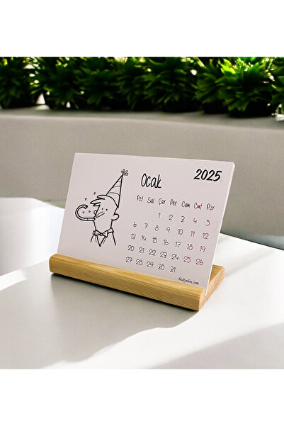 Hediyelen 2026 Yılbaşı Hediyesi Masa Takvimi Doodle Tasarım