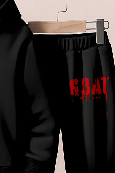 han elegant Σετ 2 τεμαχίων Seasonal Goat Printed Unisex Cool παιδικό σετ με κουκούλα και τσέπη καγκουρό