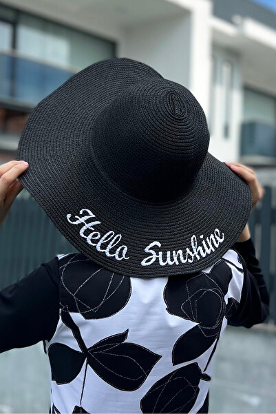 Remsa Mayo Pălărie de paie neagră Hello Sunshine - Rş-24