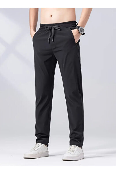 yx yustex sport Μαύρο αθλητικό παντελόνι γυμναστικής με ίσια μπατζάκια