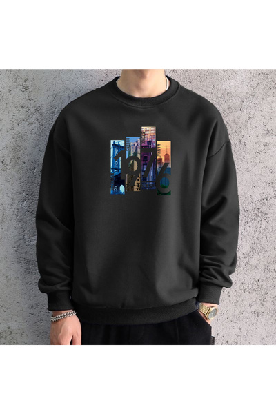 Drippy تي شيرت رجالي مطبوع عليه رسومات بيضاء لعام 1976 - تي شيرت هيب هوب قطني...