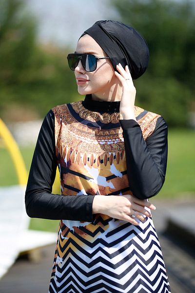 Remsa Mayo Design Full Covered Hijab Swimsuit Antique